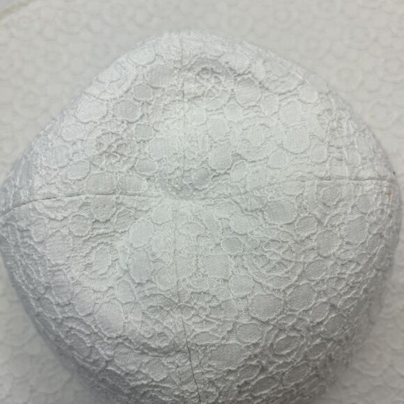 Disney Paris White Sun Hat Lace Adult Wide‎ Brim Mickey Paper Beachy Coastal main image 11